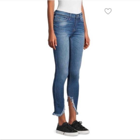 Hudson Denim Jeans Nico Super Skinny Frayed Raw Hem Size 27 x 28 - Picture 10 of 14